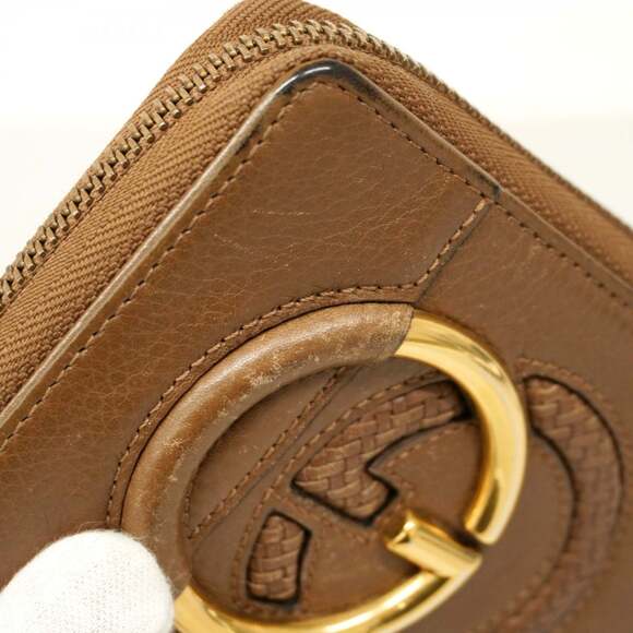 Gucci Interlocking G Long Wallet 309972 Leather Brown Men's Women's - Picture 8 of 12